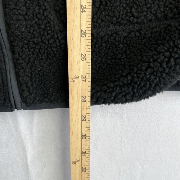 Legends Sherpa Jacket Mens Large Black Full Zip Fleece Outdoors Elbow Patch - Picture 5 of 12